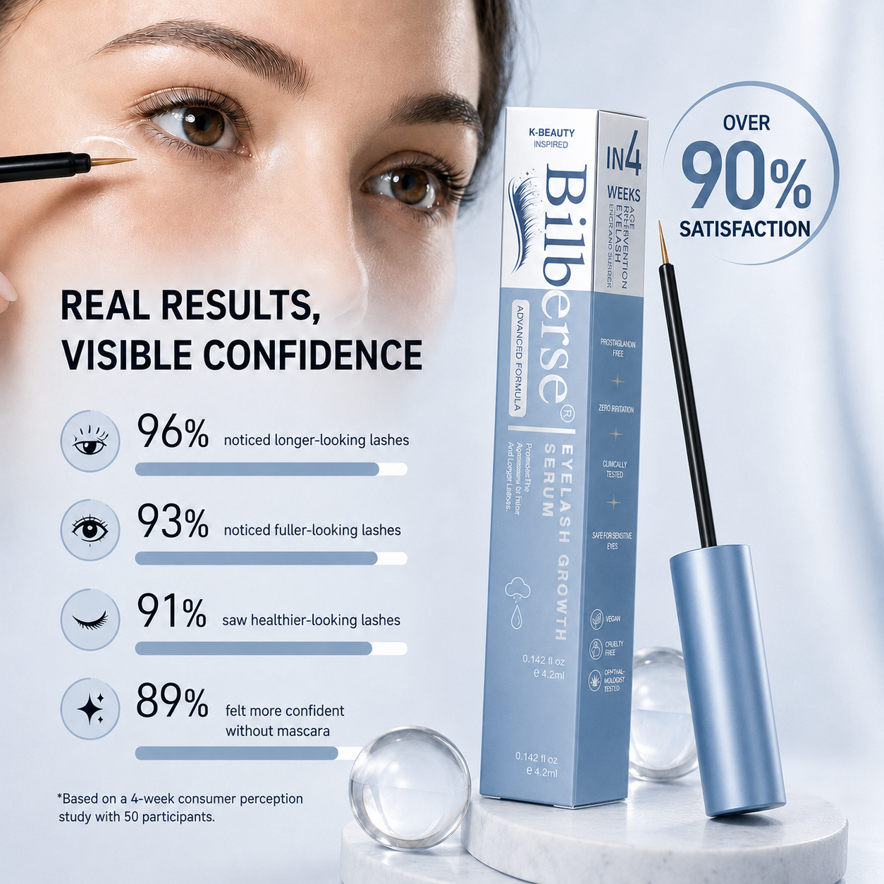 Bilberse Lash Serum Peptide Complex Biotin PG-Free 4.2mL（Vegan）