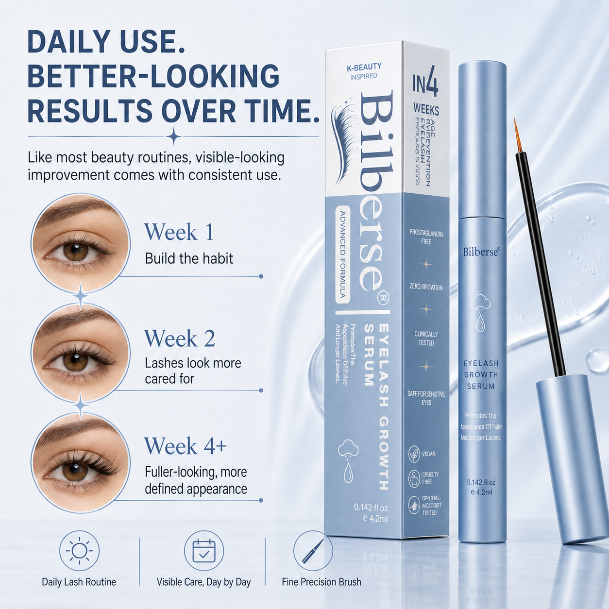 Bilberse Lash Serum Peptide Complex Biotin PG-Free 4.2mL（Vegan）