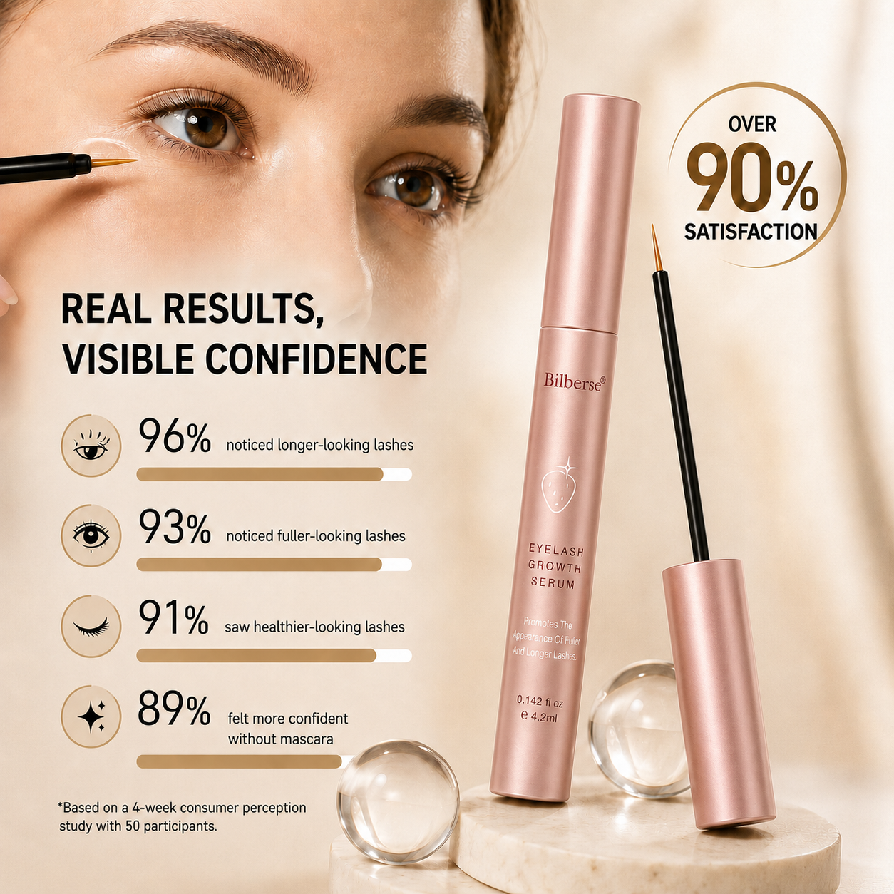 Bilberse Lash Serum Peptide Complex Biotin PG-Free 4.2mL（Girlish）